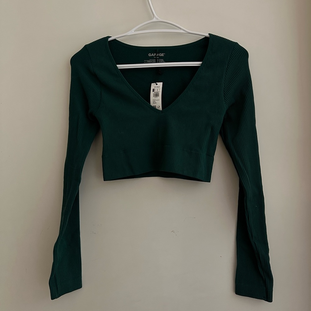 Garage- Green long sleeve top